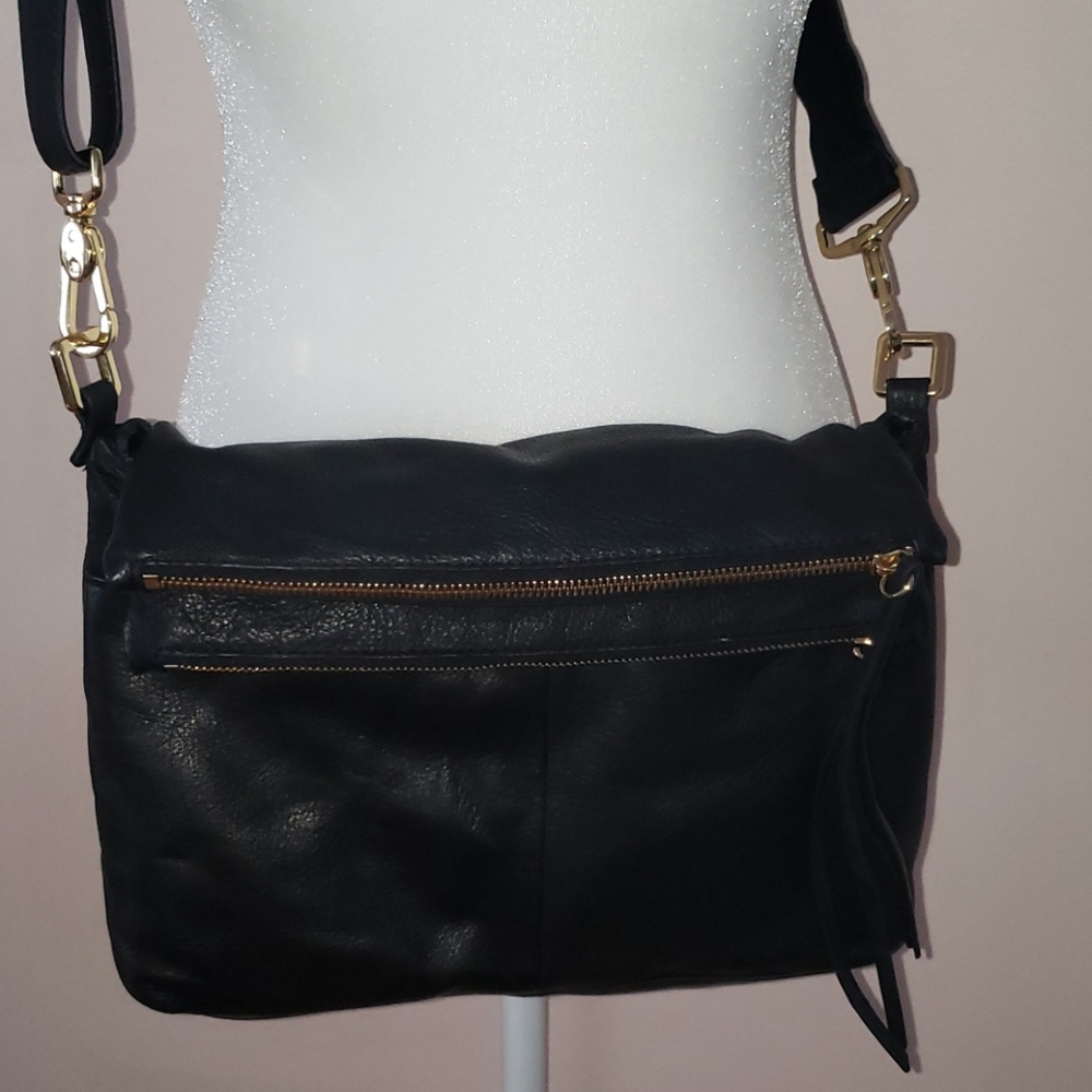 Margot Mickey Double Zip Leather Cross Body Bag